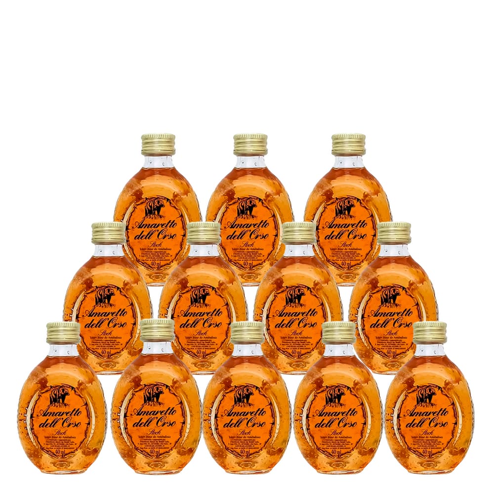 Miniatura Licor de Amêndoa Stock Amaretto Dell`Orso 12un