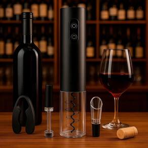 Abridor De Vinho Elétrico Prático Com Botão Único