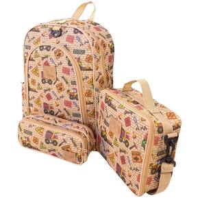 Kit Mochila Escolar Infantil Completo Menina Menino Bolsa