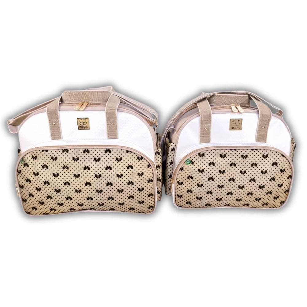 Conjunto Bolsas Maternidade Bebe Menina Menino Flocada