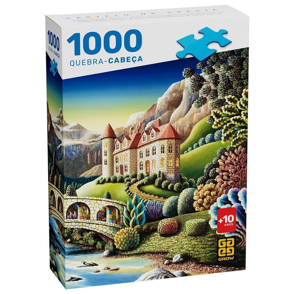 Quebra-Cabeça 1000 Peças Castelo Na Grécia