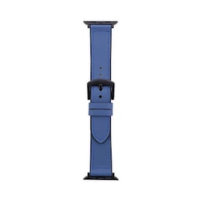 Pulseira Apple Watch 42/44/45/46/49 mm, Couro, Originais iPlace, Azul Marinho