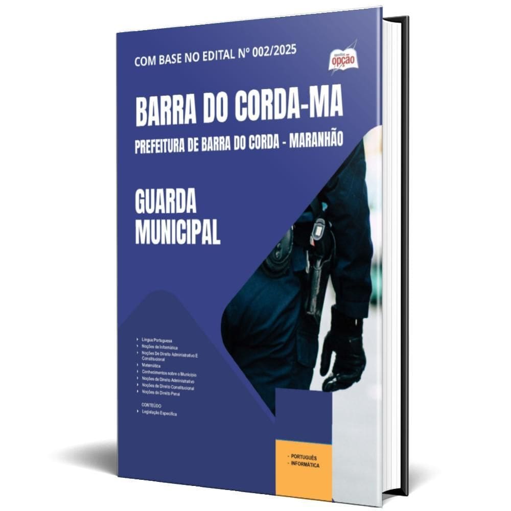 Apostila Prefeitura Barra Do Corda Ma 2025 Guarda Municipal