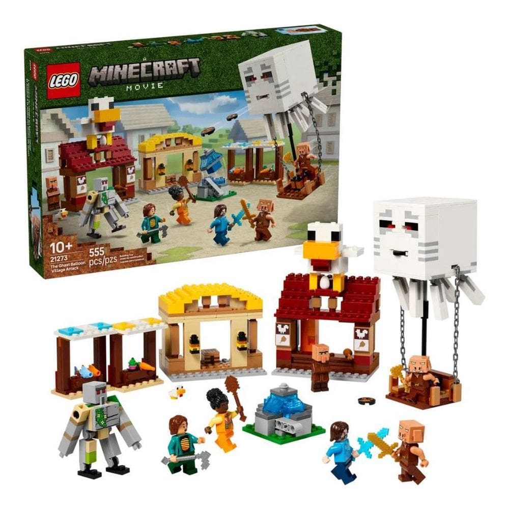 Minecraft O Ataque Do Balão Ghast À Vila Lego 21273