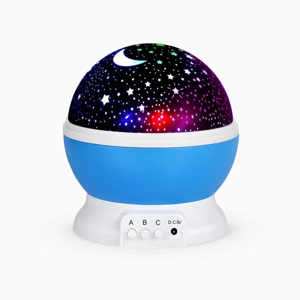 Luminária Projetor Estrelas 360º Abajur Star Master Azul