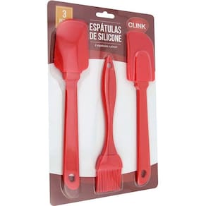 Kit Utensílios Silicone - 3 Peças Clink Ck4537