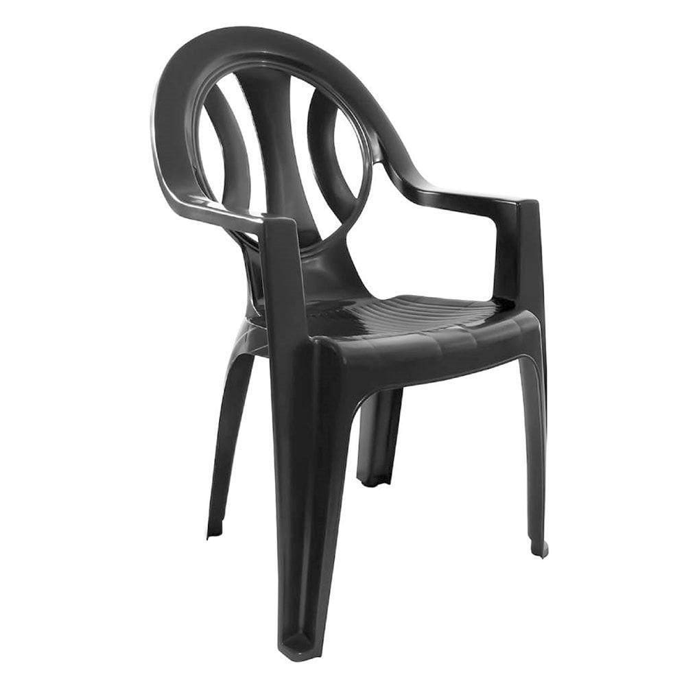 Poltrona Plástica Caixaplast Arcos Duoplastic Preto
