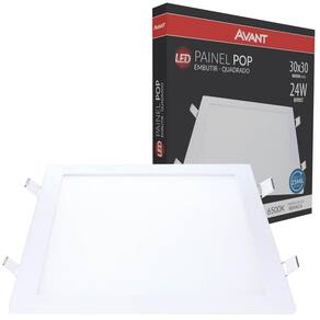 Plafon Embutir De Led 24W Luz Branca 6500K Bivolt Avant