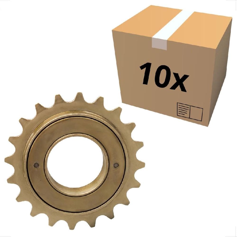 Kit 10 Catraca Roda Livre Coroa Esferada Dourada 20 Dentes Bicicleta Monark Tropical Caloi