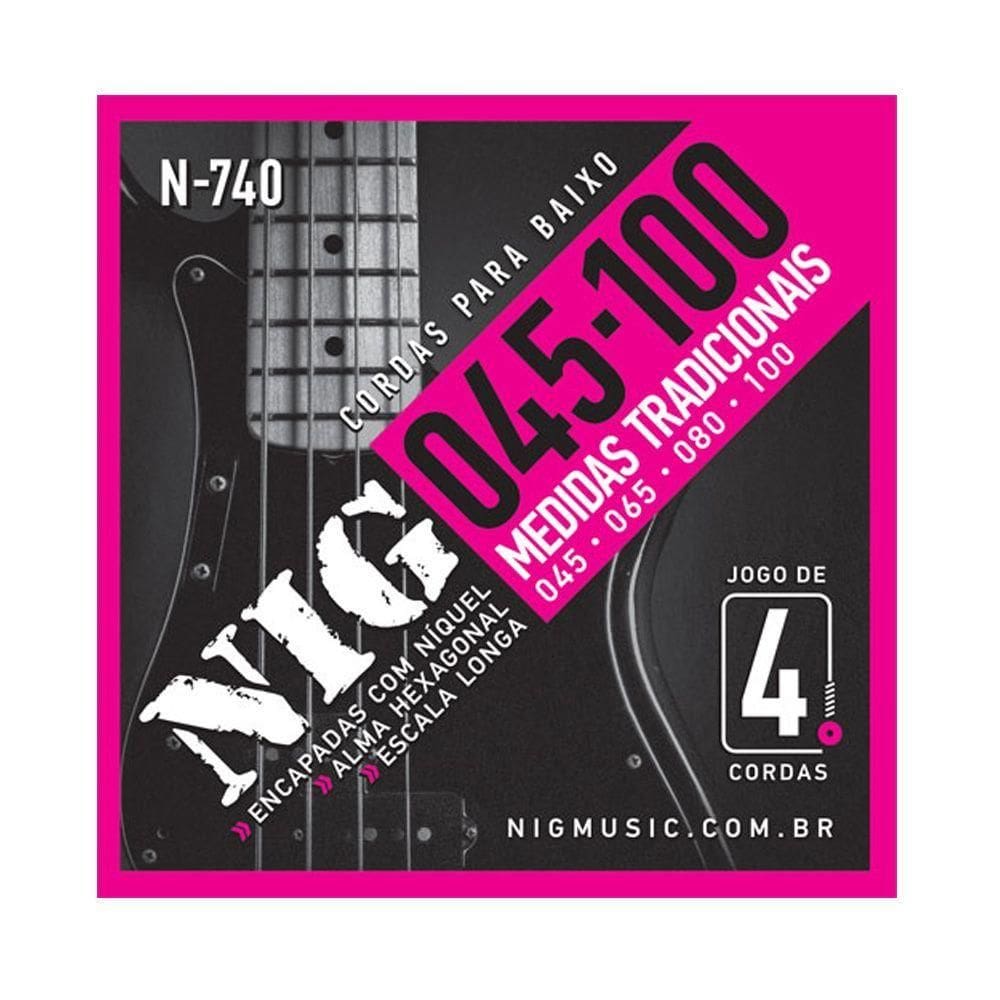 Encordoamento P/ Baixo 4 Cordas Nig N740 45/100 - Ec0246