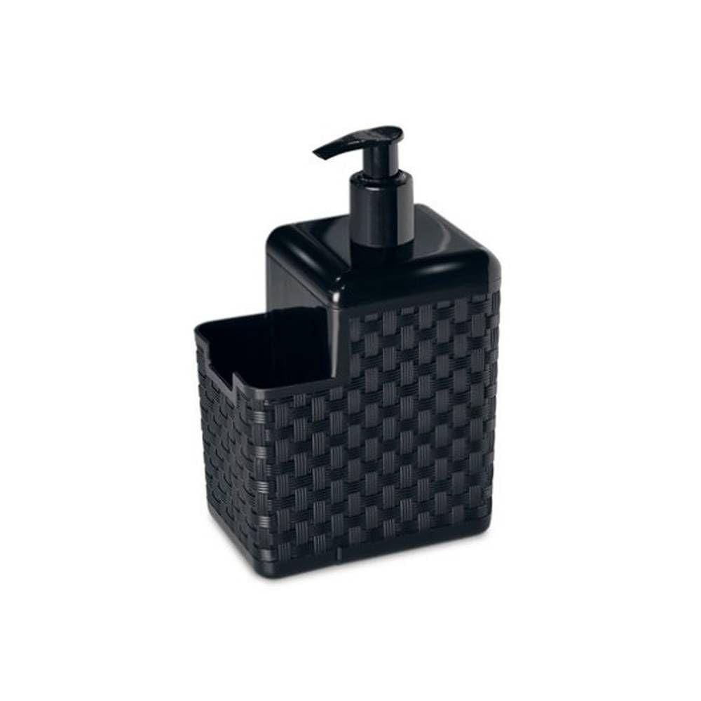 Porta Detergente E Esponja 2 em 1 Bico Dosador Dispenser Preto