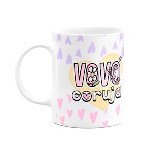 Caneca Avós - Vovó coruja - 325ml - Branca