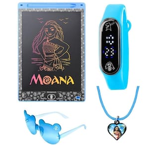 Lousa Magina Tablet Moana Led + Oculos Sol Azul Moana Menina Qualidade Premium Prova Dagua Criança