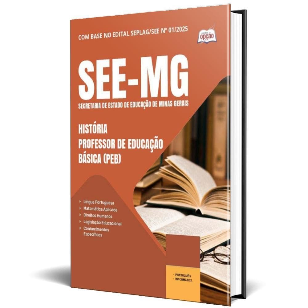 Apostila See Mg 2025 História Professor Educação Básica Peb