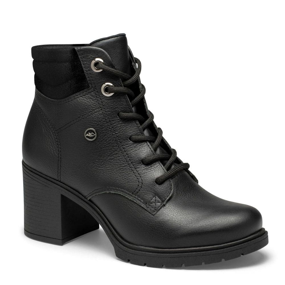 Bota Coturno Dakota Feminina Preta Cano Curto Sola Tratorada D0461