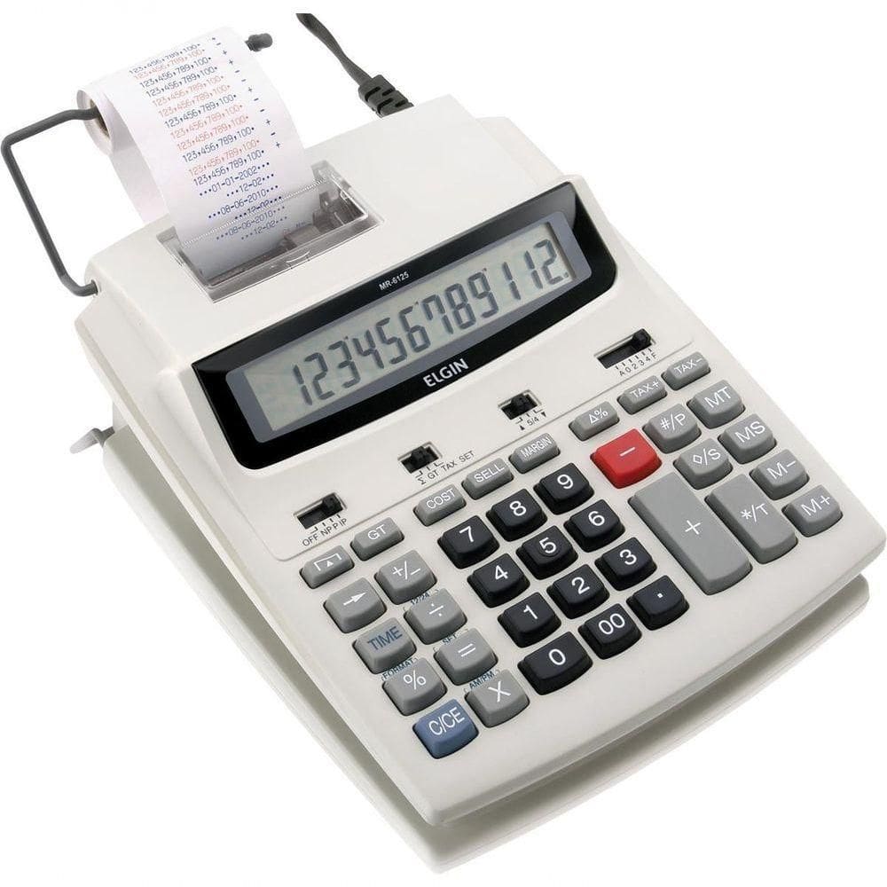 Calculadora Com Bobina 12 Digitos, Impressão Bicolor E...