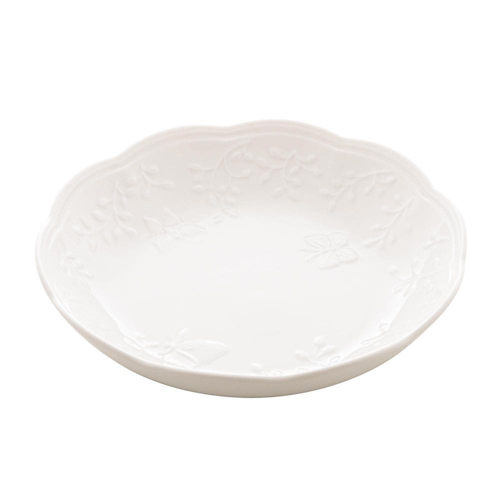 Prato Fundo De Porcelana New Bone Butterfly Flower Lyor