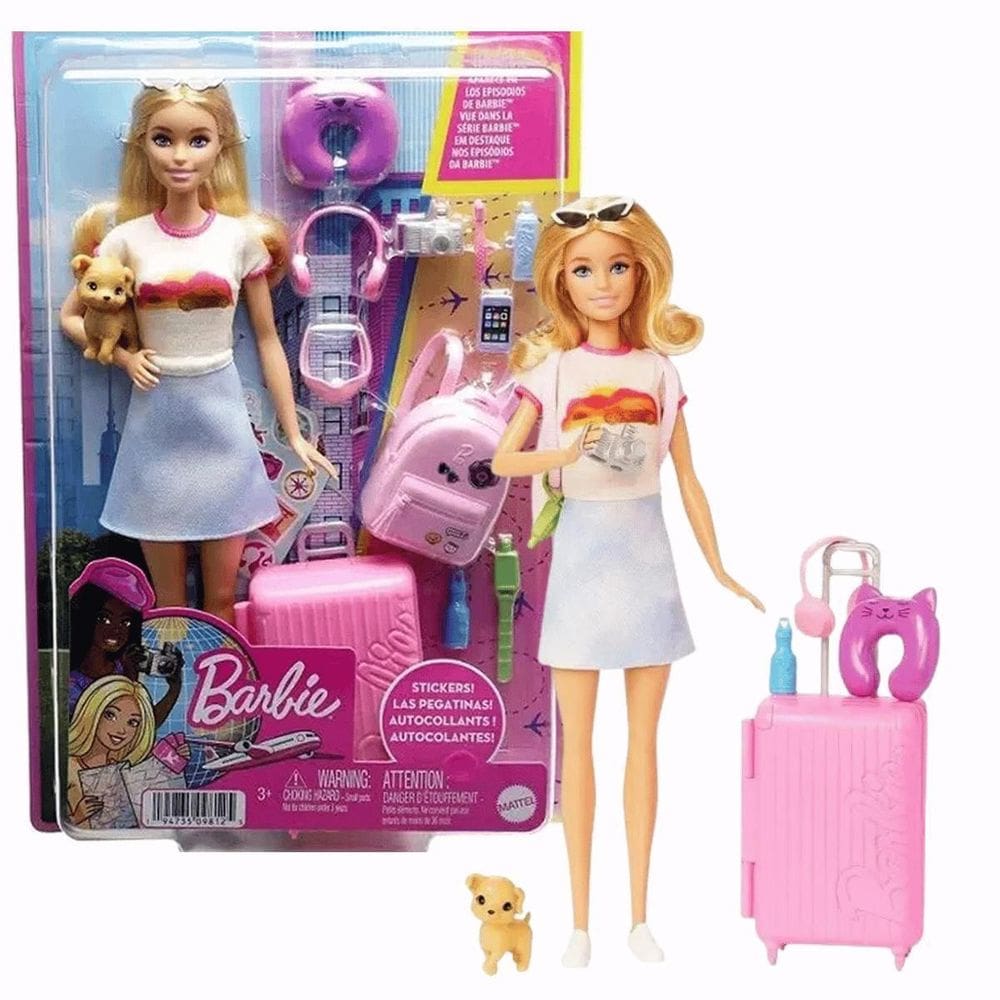 Hjy18 Barbie Boneca Viajante