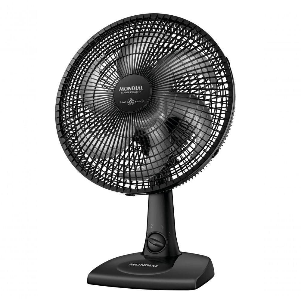 Ventilador De Mesa 30cm Super Power Ii Mondial Preto 60W NVSP-30-B2 220V