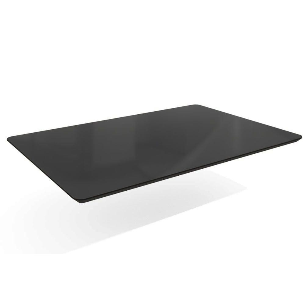 Tampo Mesa Sala de Jantar Madeirado c/ Vidro TA31 Crome/Jantar/Premium Retangular 120x80cm Preto/Preto - Kappesberg