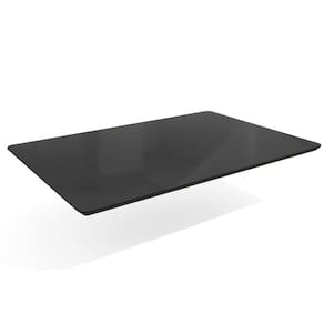 Tampo Mesa Sala de Jantar Madeirado c/ Vidro TA31 Crome/Jantar/Premium Retangular 120x80cm Preto/Preto - Kappesberg