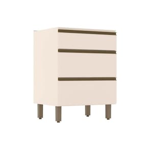 Balcão de Cozinha Connect c/ 3 Gavetas s/Tampo 60x52x81cm Off White - Henn