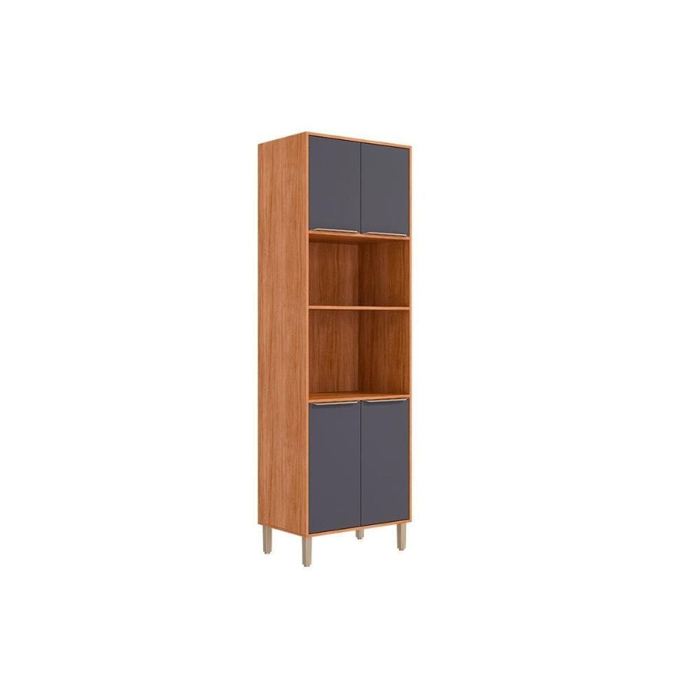 Paneleiro de Cozinha Esplêndida Torre Quente 2 Fornos c/ 4 Portas 70cm Cinamomo/Titanium - MGM
