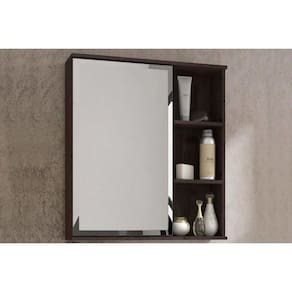 Espelheira de Banheiro Treviso Parede 56X63 Cafe - MGM