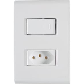 Kit 5 Conjunto Interruptor Simples + Tomada 20A Tramontina