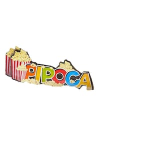 Decoração Placa Para Festa Junina Arraia Pipoca- 01 Unidade
