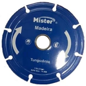 Disco De Serra Tungstenio Para Madeira 110Mm Mister