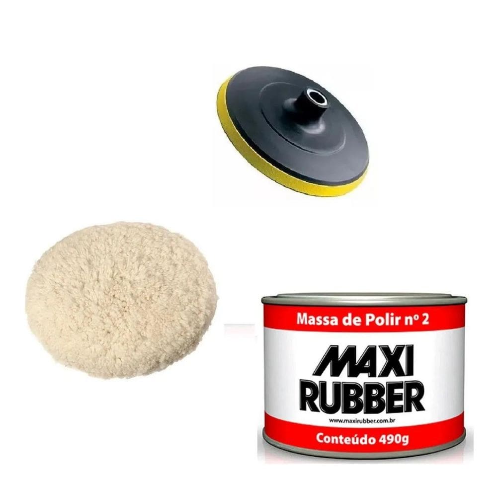 Kit Polimento Esmerilhadeira Disco Boina Massa Polir Pro.