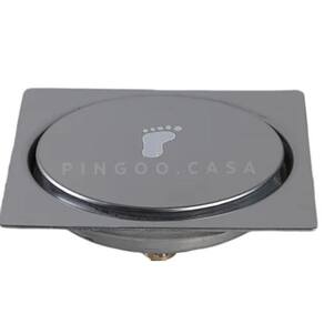 Ralo Inteligente Click Banheiro 15X15 Cm Inox Veda Cheiro