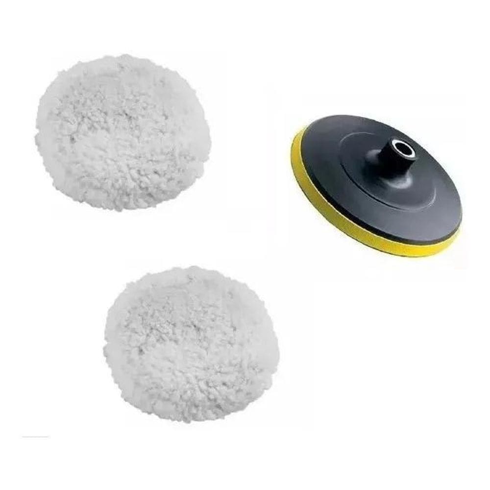 Kit Polimento Para Esmerilhadeira Disco + 2 Boina Lã 5 Pro
