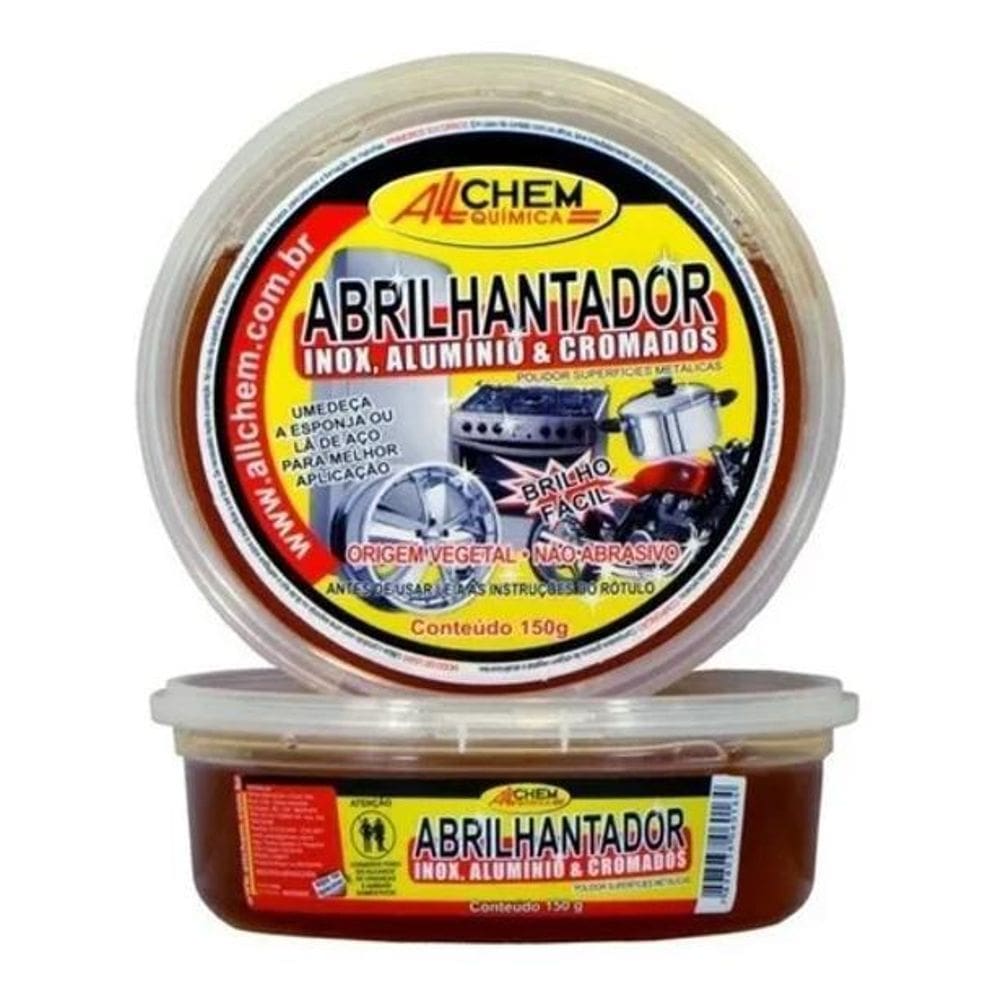 Abrilhantador Polido De Inox Aluminio Cromado 180G Allchem