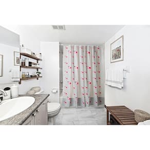 Cortina Box De Banheiro 140X200X0,08 Primafer 2751 Flamingo