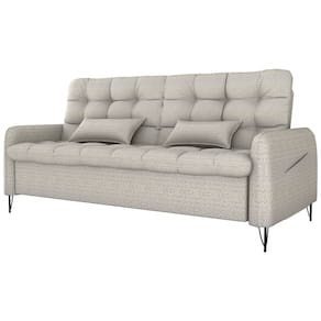 Sofa Cama 2 Lugares 200cm Pillar Linho Plano Milenum Palha Milani Store