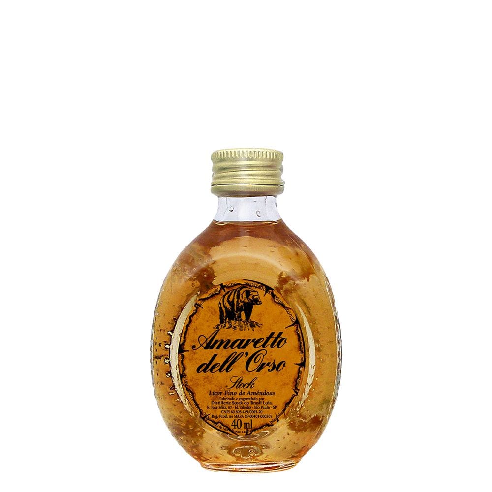 Miniatura Licor de Amêndoa Stock Amaretto Dell`Orso 40ml