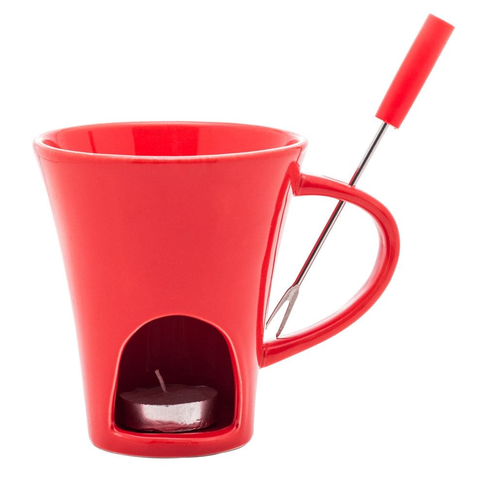 Mini Fondue Caneca Ivy Vermelha 200ml - Lyor
