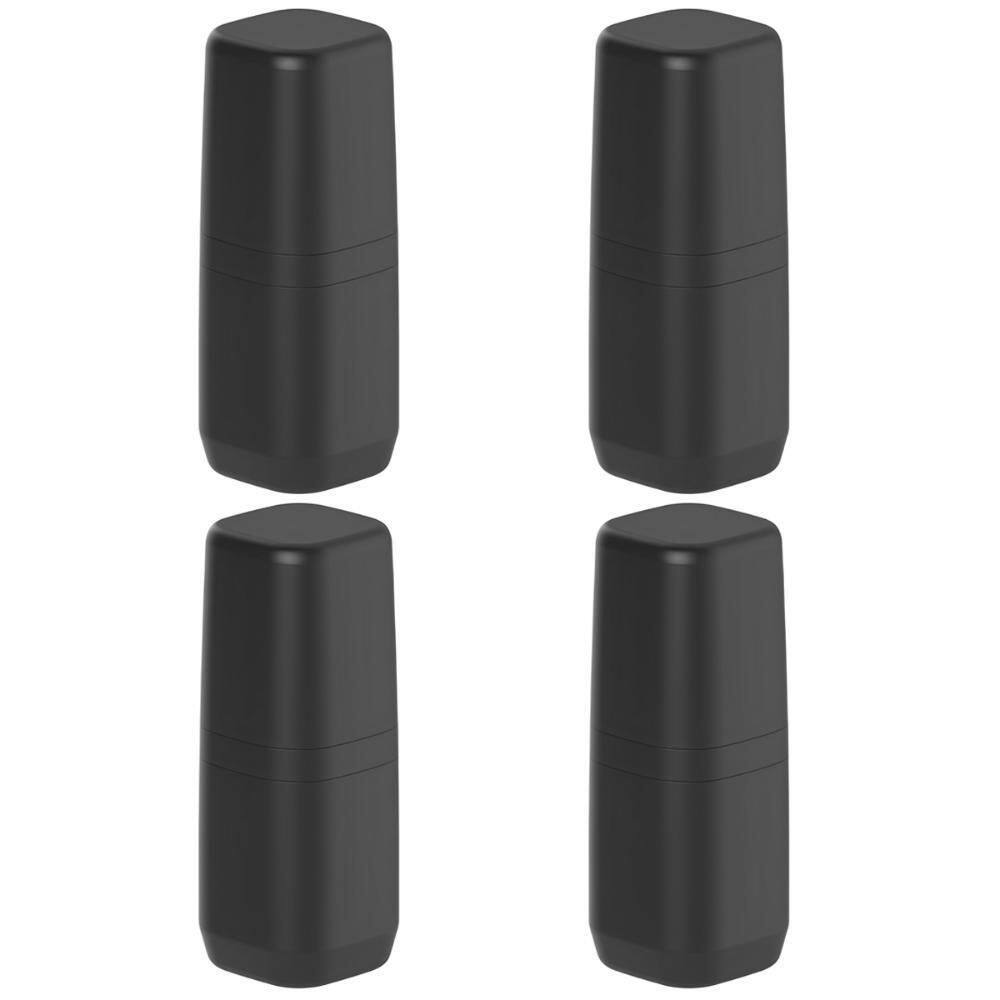 4X Porta Escova De Dente Banheiro Viagem Ou Aura Preto