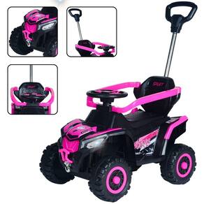 Carrinho de passeio infantil com empurrador farol com luzes Aventura Rosa