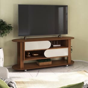 Rack para TV até 65 Polegadas 150cm com Rodízios 2 Portas Multimóveis CR45326