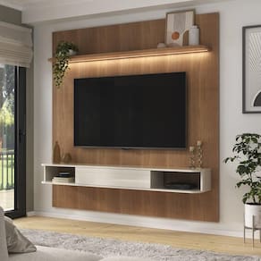 Painel com Suporte para TV até 75 Polegadas com LED e 1 Porta Multimóveis CR45314