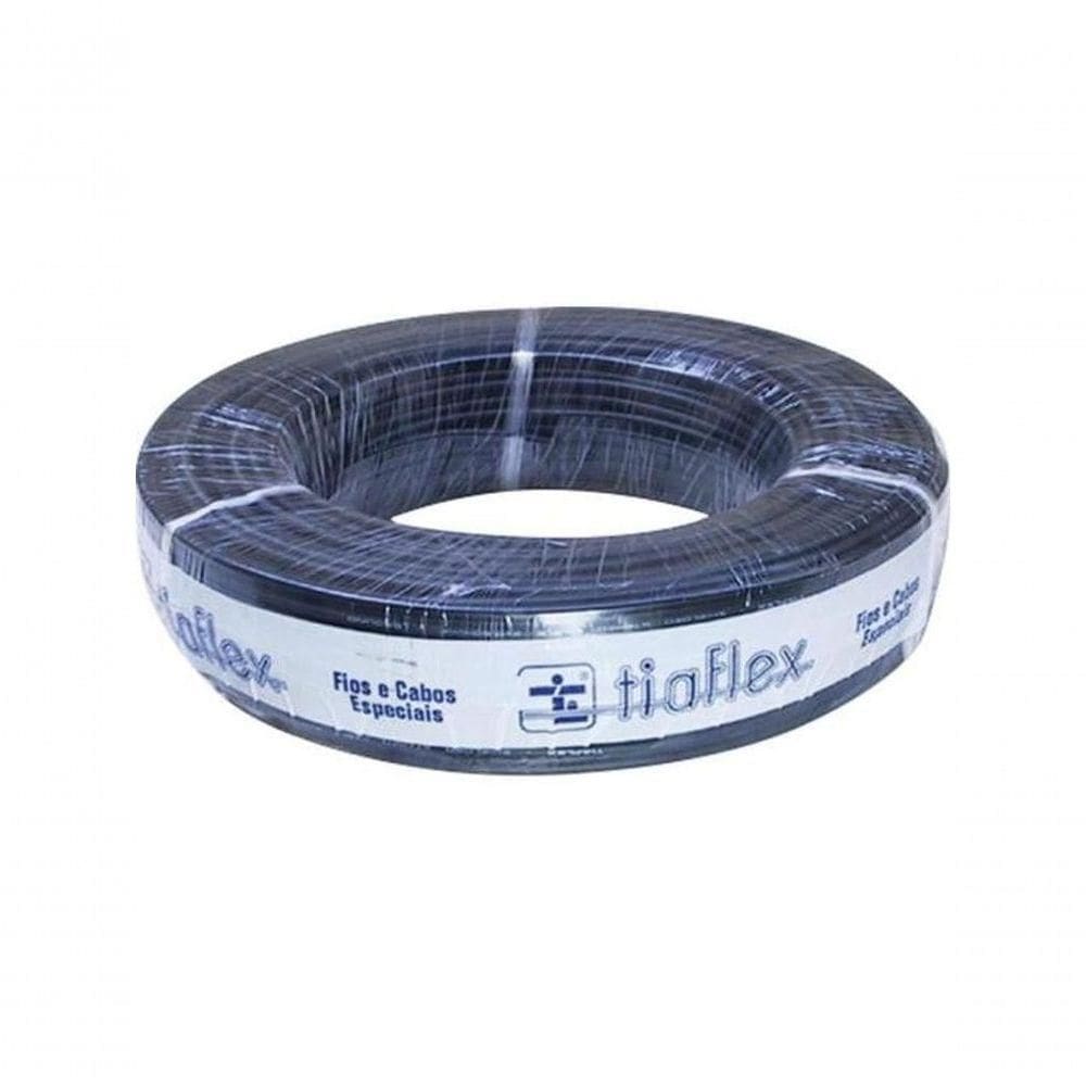 Cabo Para Microfone Balanceado Ofhc 2 X 0,30mm² 22awg Preto Tiaflex Rl 100