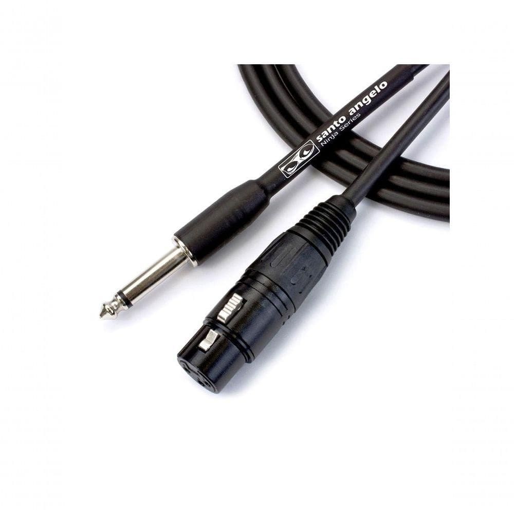 Cabo De Microfone Ninja Hg 0,20 Mm Conector P10-xlr Femea 15ft 4,57 Metros Preto