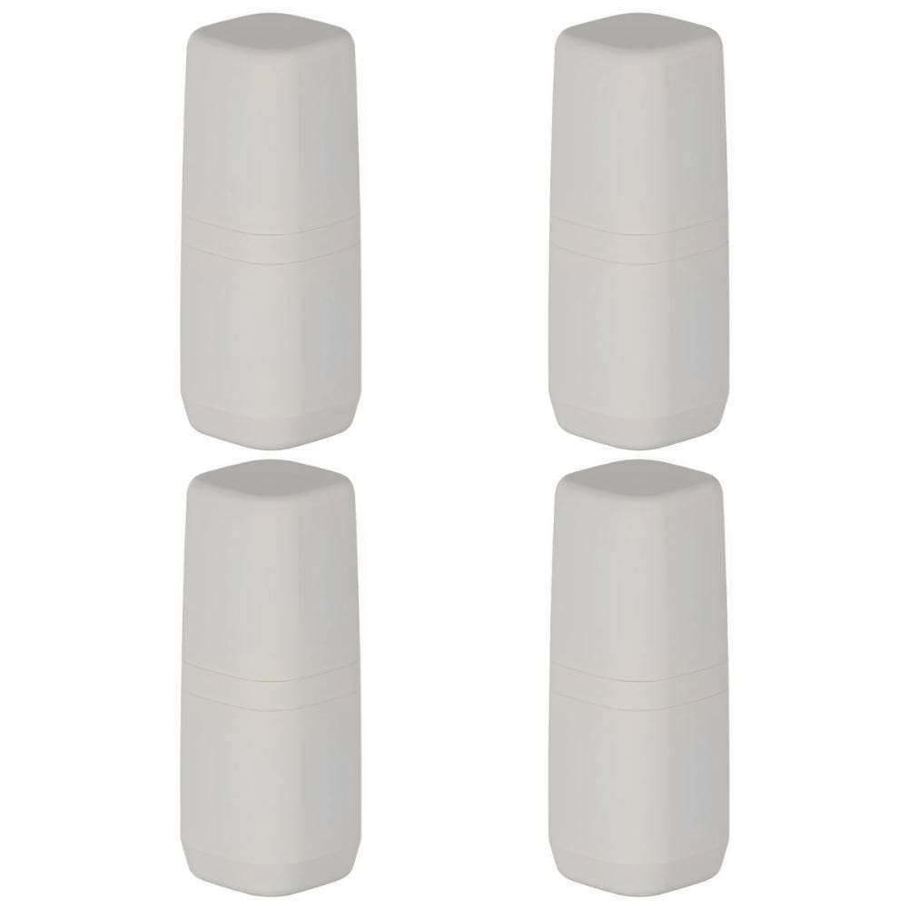 4X Porta Escova De Dente Banheiro Viagem Ou Aura Bege