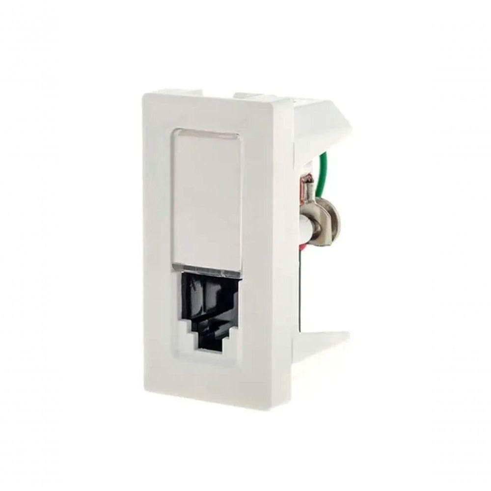Tomada Telefone Rj11 2fios 1m Branca 615011bc