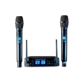 Microfone Sem Fio Digital Multifrequencia Ls916 Preto