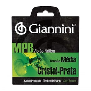 Corda Violao Giannini Genws Cristal- Prata Sem Bolinha