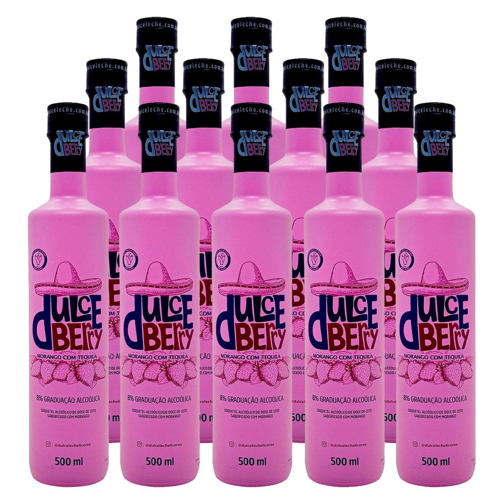 Licor de Morango com Tequila Drikke Dulce Berry 500ml 12un